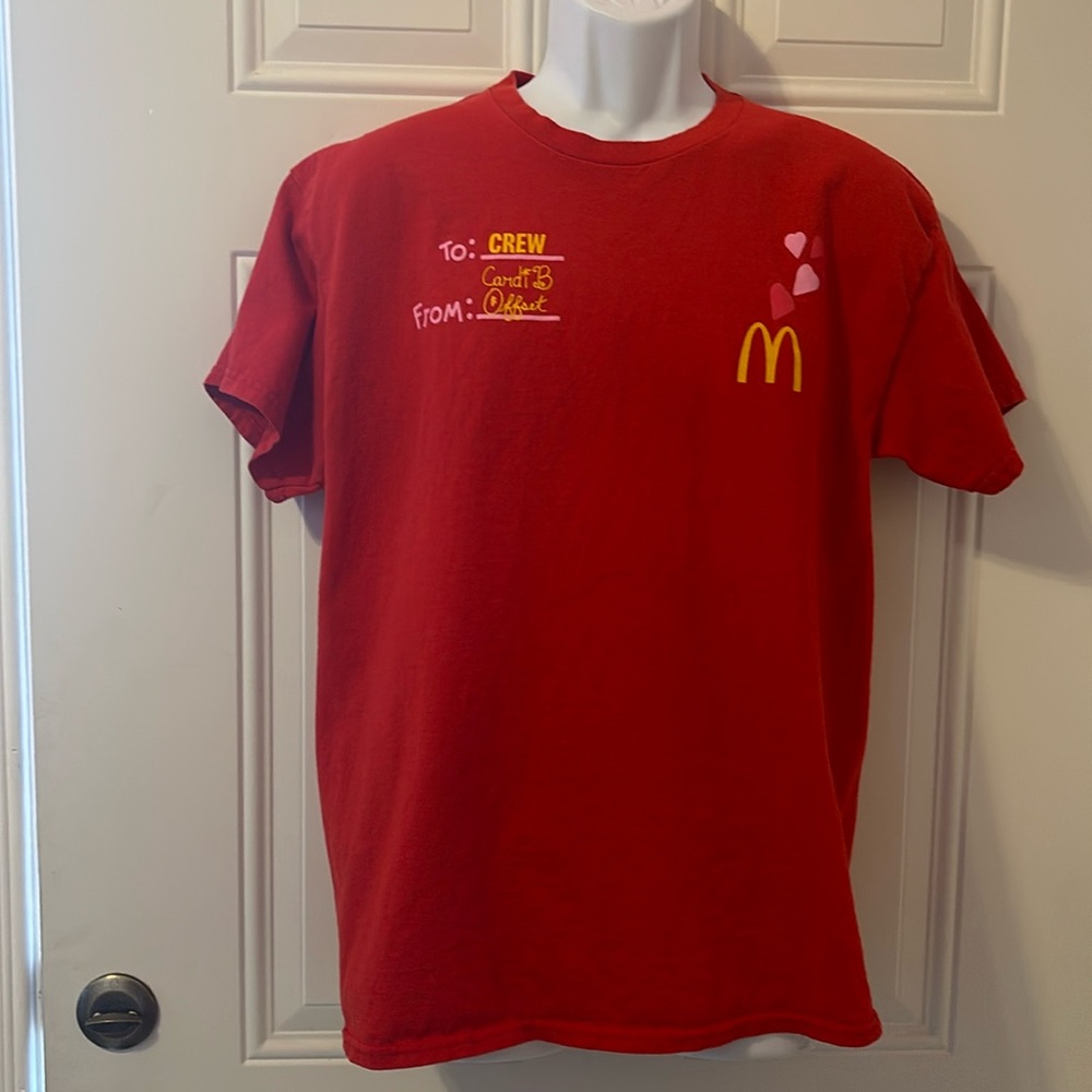 McDonald’s Crew Cardi B and Offset special edition uniform graphic tee